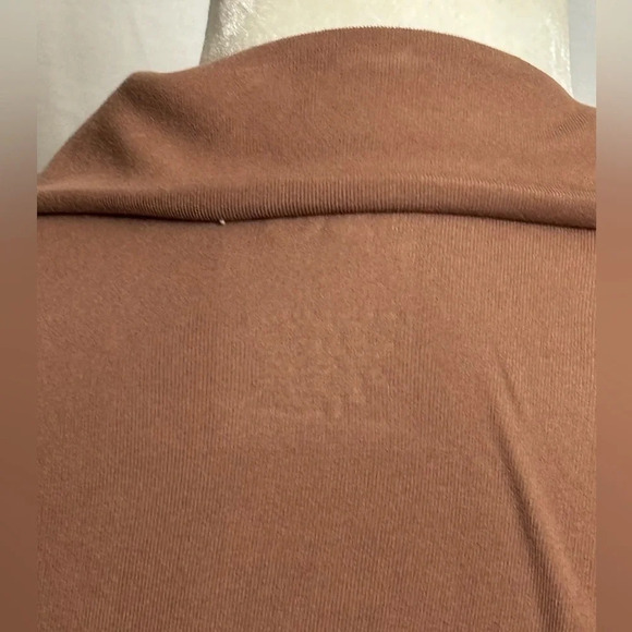 SO Women’s T-Shirt Collared Bodycon Casual Lightweight Dress Brown/Coffee Size L - Picture 8 of 10